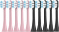 10PCS Replacement Toothbrushes Head Compatible for SOOCAS X3/X3 Pro/X1/V1/V2/D3/X3U/X5 Soft Sonic Electric Brush Clean Nozzles(5Black5Pink)