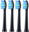 4 Pcs Replacement Brush HeadsCompatible for Huawei HiLink Lebooo Electric Toothbrush Head Teeth Cleaner and Plaque Removal with Dust Cover(Black)