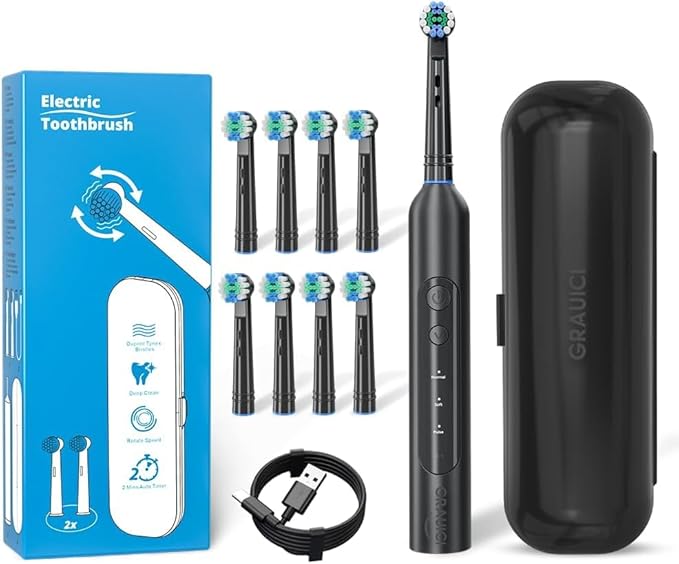 Sonic Electric Toothbrush for Adults and Kids5 Modes &amp 3 Intensities for Sensitive Teeth &amp Braces