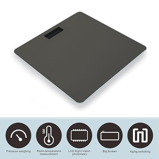 Men's Fashion Automatic Switch Digital Bathroom Weighing Scale Smart Scale Grey