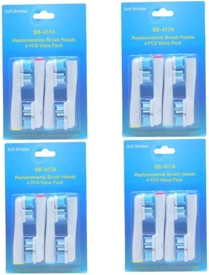 Compatible for 4/8/16pcs Replacement Brush Heads Compatible with OB Electric Toothbrush Pro1000 8000 9000 Sonic Adults Vitality(16 pcs)