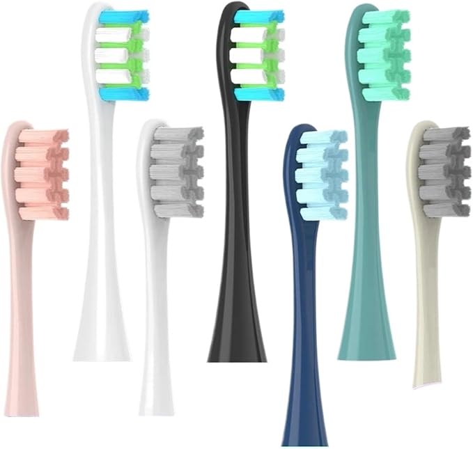 Replacement Brush Heads Compatible for OCL EAN Flow/X PRO Elite/X PRO /F1/Z1/One/ Air2 Sonic Electric Toothbrush Nozzles Soft Dupont Bristle(6 MHOC)