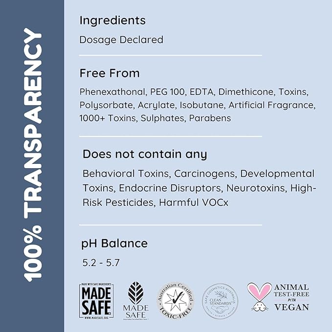 Lill Hair &amp Body Wash Natural Formula with Honeysuckle Basil Mandarin pH Balanced Tear-Free