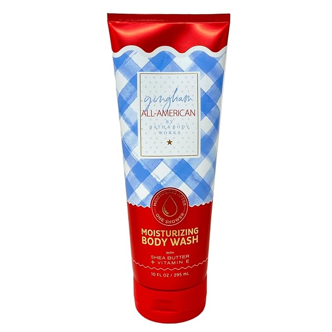 Bath &amp Body Works Gingham All-American Moisturizing Body Wash and Smooth &amp Soothe Body Cream with a Creamy Rose Bar Soap