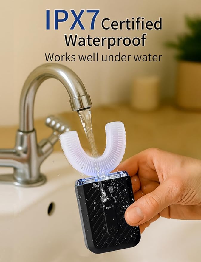 U-Shaped Electric Toothbrush for Adults Toothbrush with IPX7 Waterproof Adult Electric Toothbrush with 4 Clean Modes
