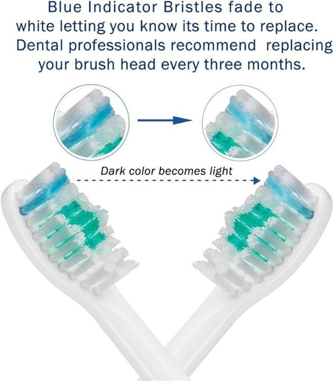 2PCS Electric Toothbrush Electronic Brush Heads Compatible with Philips HX7001 HX7002 Hx9500 Hx9552 Hx9553 Hx9562