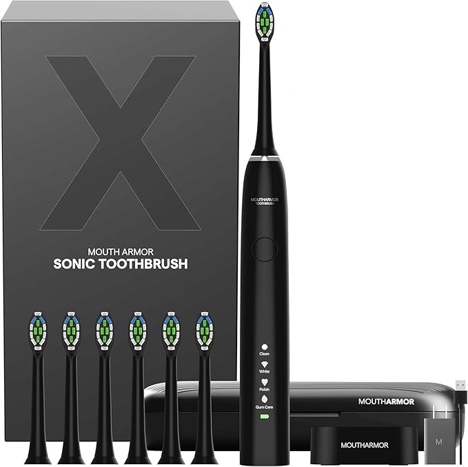 Electric Toothbrush Sonic Toothbrush with Travel Case and 4 Brush Heads and Wireless Charing
