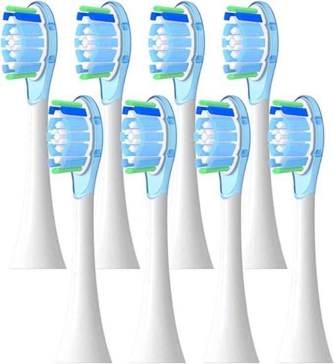 Replacement Brush Heads Compatible for HX6064 HX6930 HX6730 Electric Toothbrush Nozzle A3(8 Blue A3)
