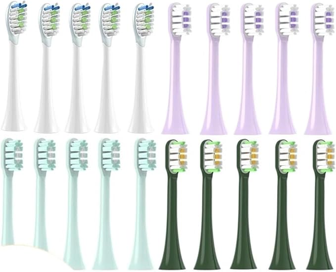 14 PCSCompatible for SOOCAS X3S Replacement Toothbrush Heads X3U/X3Pro/D2/ D3S/D5 Electric Soft Bristle Nozzles(14 Double-Side Brush)