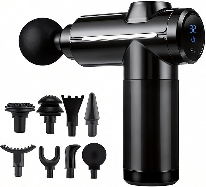 Casablanca Massage Gun Upgrade Deep Tissue Back Massager with 10 Replacement Heads Percussion Massage Guns for Athletes Super Quiet Electric Massager