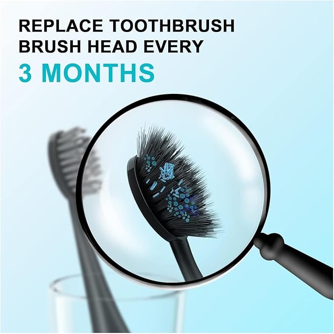 Replacement Electric Toothbrush Heads 10PCS Whiting Bamboo Charcoal BrushCompatible for S9 Adults(10pcs)