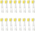 Kids Replacement Toothbrush Heads ForCompatible for Revyline RL025/LANBEIBEI LB-L01 Electric Accessories Nozzles Bristles(16PCS Yellow)