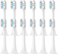 Compatible for XIAOMI MIJIA T300 Replacement Toothbrush Sonic Electric Vacuum Brush Heads 4/8/12/16PCS(T300White Blue-12pcs)