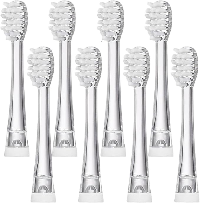Replaceable Brush Heads Compatible for Seago SG977/EK6/EK7/SG513 Toothbrush Head(8 pcs)