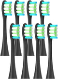 8 Pcs Replacement Brush HeadsCompatible for Oclean X PRO Elite/Flow/F1/One/X/All Series Electric Toothbrush(8 pcs Black)