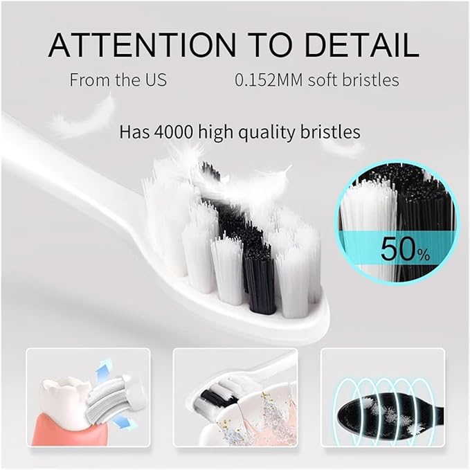 Toothbrush Replacement HeadsCompatible for 2725/S2/S5/SX/SG972 Y7 Brush Nozzle 32 Pcs(32White)