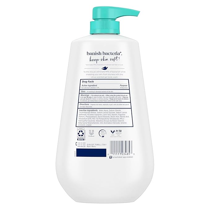 Dove Body Wash Holiday Gift Set – Deep Moisture &amp Antibacterial 2-Pack (30.6 oz Each) Sulfate-Free Paraben-Free Skin Care Bundle