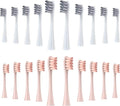 Replacement Brush Head Compatible with Oclean X/X Pro/SE+/ Air / Z1 / F1 / One Electric Toothbrush Soft Bristle Brushes Replaceable Head Fit Sonic(10 Grey 10 Pink)