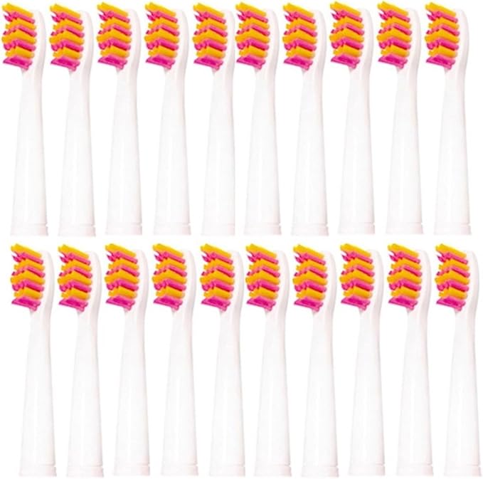 20 Pcs Replaceable Brush Heads RefillCompatible for Seago Electric Toothbrush FW/SG 507/508/515/551/917/959(20 Pink)