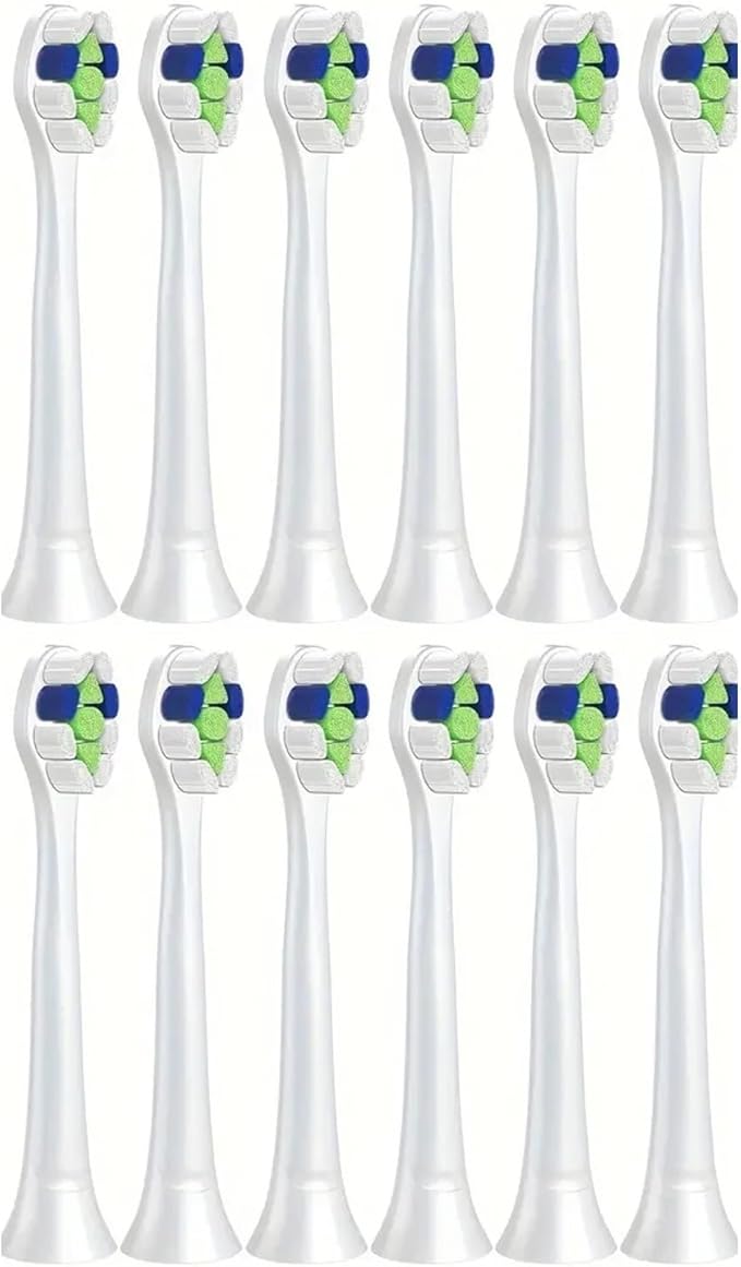 White H6063/67 Replacement Brush Heads Diamond Clean White 3 6 9 Series Electric Toothbrush(12PCS)
