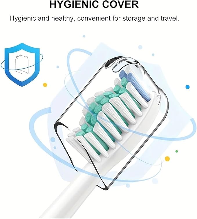 8/12/16/20PCS Electric Toothbrush Replacement Brush HeadCompatible for Philips HX3/6/9 Series Bl551(Black 16pc)