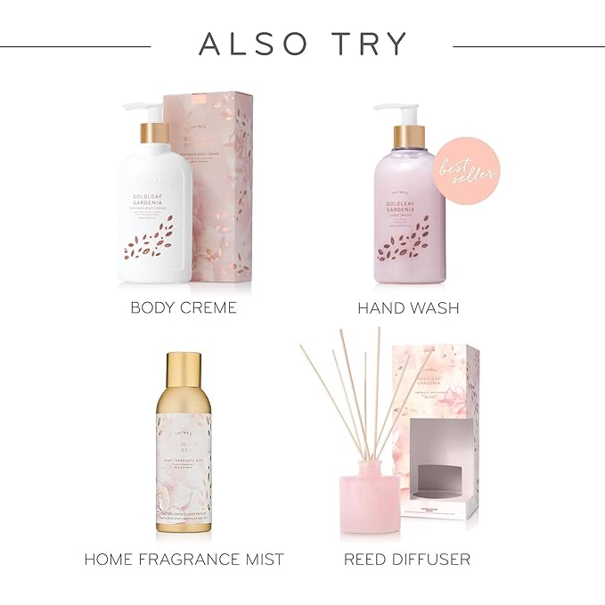 Thymes Moisturizing Body Wash with Pump - Body Soap - Bath Products - Skin Care - Liquid Soap with Notes of Gardenia Rose Jasmine Amber Patchouli &amp Praline (Goldleaf Gardenia 9.25 fl oz)