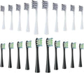 Brush Head Replacement Compatible for Oclean Electric Toothbrush Soft Bristle X/X PRO/ Z1 Brushes Replaceable(10 Grey 10 Black)