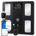 GE Smart Scale for Body Weight and Fat Digital Bathroom Scales BMI Body Fat - Bluetooth 13 Body Composition Monitor for Muscle Mass People with App Accurate 400lb Weighing Rechargeable