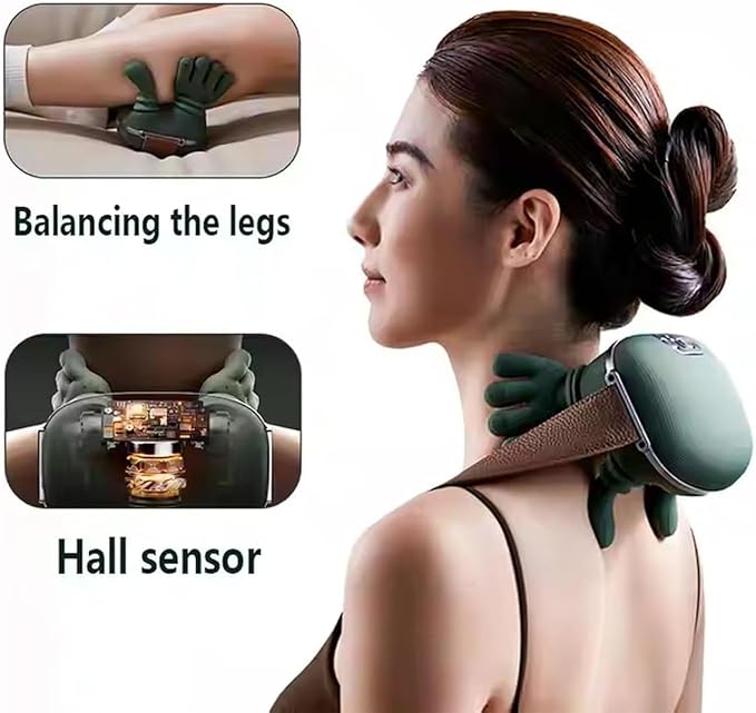 Handheld Neck Massager Neck and Shoulder Massager Electric Finger Pressure Back Massager Suitable for Shoulders and Neck Compact and Lightweight Suitable for Both Men and Women
