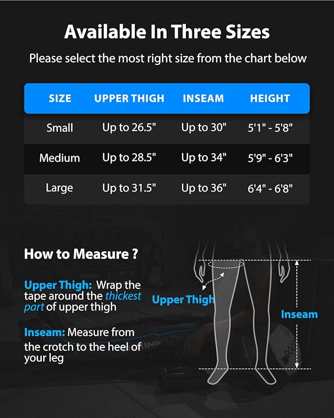 FIT KING Upgraded Leg Massager Recovery Boots Professional Air Compression Recovery System for Circulation &amp Athlete-Level Fast Recovery Cordless Rechargeable Compression Boots (Medium)