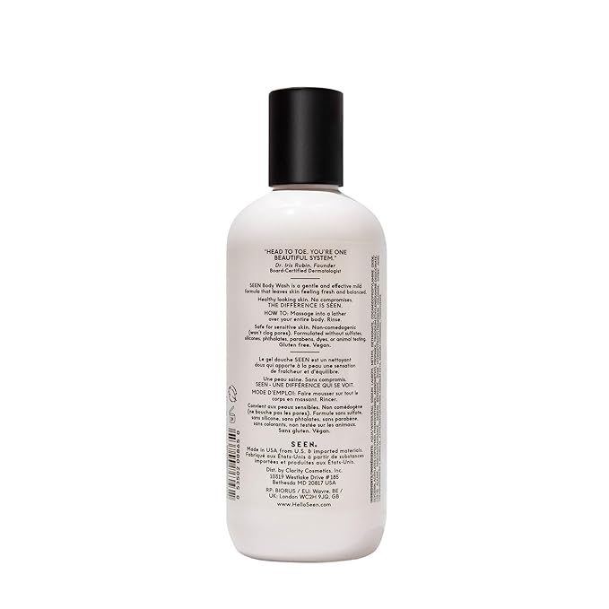 SEEN Body Wash -Scented- Non-Comedogenic &amp Non-Irritating Body Wash- Dermatologist-Developed - Safe for Sensitive &amp Acne Prone Skin