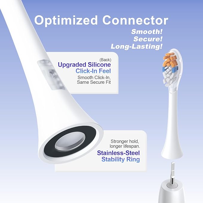 Replacement Toothbrush Heads Compatible with Philips Sonicare Click-on Handles Replacement Brush Head Electric Toothbrush Head 16 Pack