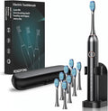 Electric Toothbrush for Adults &amp Travel - Deep Cleaning 30-Day Battery 5 Modes with Pressure Sensor Whitening &amp Sensitive Care IPX7 Waterproof (Includes 4 Brush Heads)