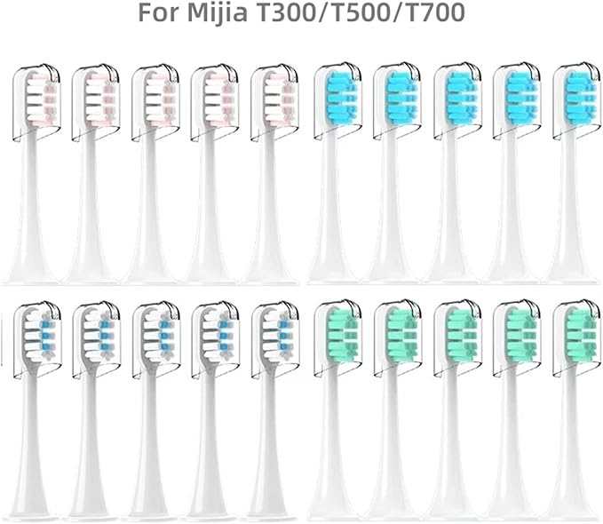 20Pcs Sonic Electric Toothbrush Head T300 T500 T700 Replacement Universal SuitableCompatible for XIAOMI/MIJIA Series(Orange)
