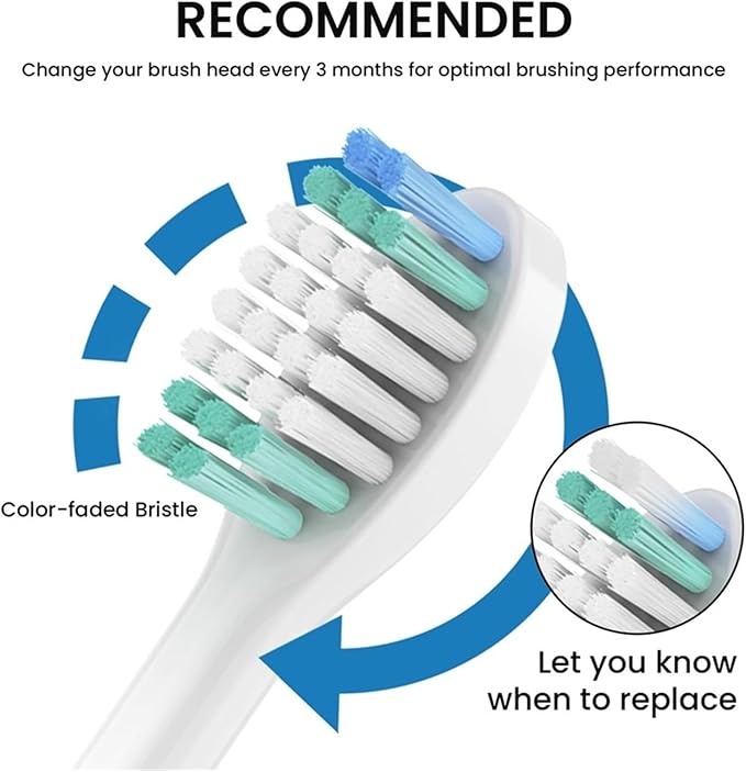 12pcs Toothbrush Replacement Heads Cleaning Brush Compatible for AquaSonic Black Series(White B)