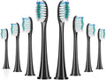 Replacement Toothbrush Heads Compatible with Phili Sonic Care Electric Handles(8pcs Black)