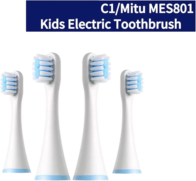 Replacement Toothbrush Heads Compatible for SOOCAS C1/MITU MES801/KAISHU/DR.BEI A7 Kids Electric Toothbrush Children Soft Nozzle(4PCS)