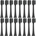 16pcs Replacement Toothbrush HeadsCompatible for EFZQ E10/E10C/E10S/F10 Soft Bristle Nozzles(16black Soft Care)