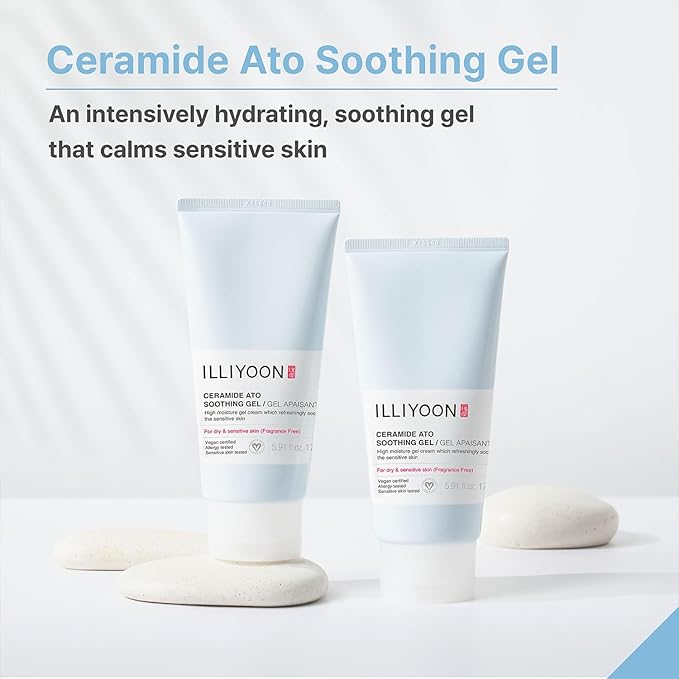Illiyoon ATO Soothing Gel 5.91 Fl Oz with ATO Top To Toe Wash 16.9 Fl Oz