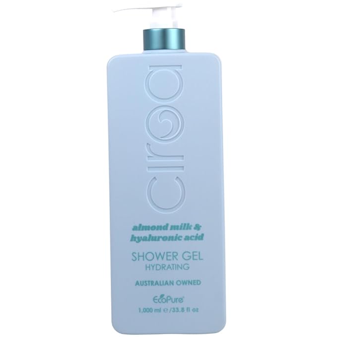 Ciroa Almond Milk &amp Hyaluronic Acid Hydrating Shower Gel Dermatologically Tested &amp Vegan friendly 33.8 fl oz / 1.000 ml