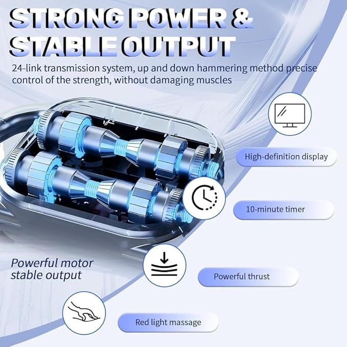 24 Head Massage Gun Set Deep Tissue Percussion Massager with 9 Modes 99 Speeds Portable Muscle Gun for Neck Shoulder Back Leg &amp Body Pain Relief Gray