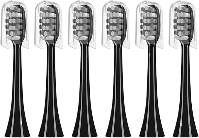 Compatible for Electric Toothbrush Replacement Brush Head kit - 6 Pieces(BH801 Black 6PCS)