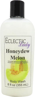 Eclectic Lady Liquid Pearl Body Wash - Honeydew Melon Scent 3-in-1 Use For Bubble Bath Hand Soap &amp Body Wash Phthalate-Free Honeydew Melon Fragrance Handcrafted in USA (8 oz)