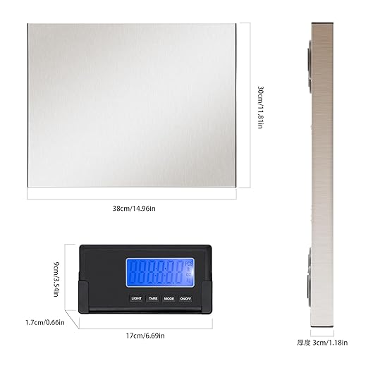 LCD Digital Floor Scale201 Stainless Steel Commercial Scales Digital Weight Wireless Remote Display Heavy Duty Weight Scale for Post Offices Warehouses Factories Industry Load 396 Lbs