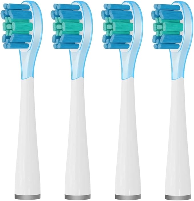 4 Pcs/Pack Replacement Brush Heads(Green)