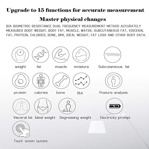 Scale for Body WeightAccurate USB Rechargeable LCD Display Smart Digital Bathroom Scales for Body FatFat PercentageMuscle MassBmi13 Body Composition Analyzer Sync with Fitness App