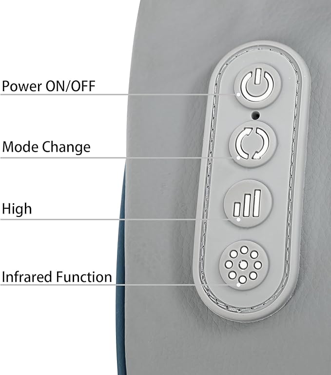 Neck Massager for Pain Relief Deep Tissue 5D Kneading Neck and Shoulder Massager with Heat 6 Massage Heads Rechargeable Massager Gifts for Women Men Mom Dad (Grey)