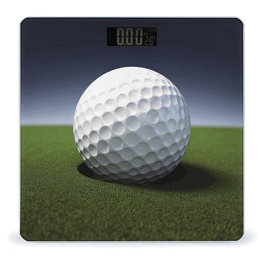 Golf Ball Bathroom Scale Large LCD Backlight Display Digital Scale Rounded Corners Body Scales Automatic Power On/Off Bathroom Scales for Home Bedrooms