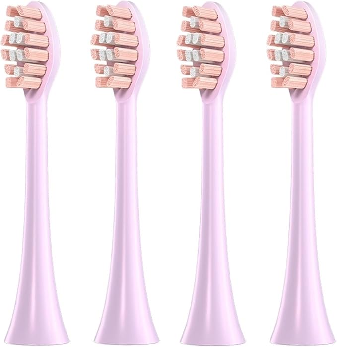 16Pcs Replacement Brush Heads Compatible for FLYCO FT7105/FT7106/FT7108/FT7205 Toothbrush Head Vacuum Packaging(PinkA)