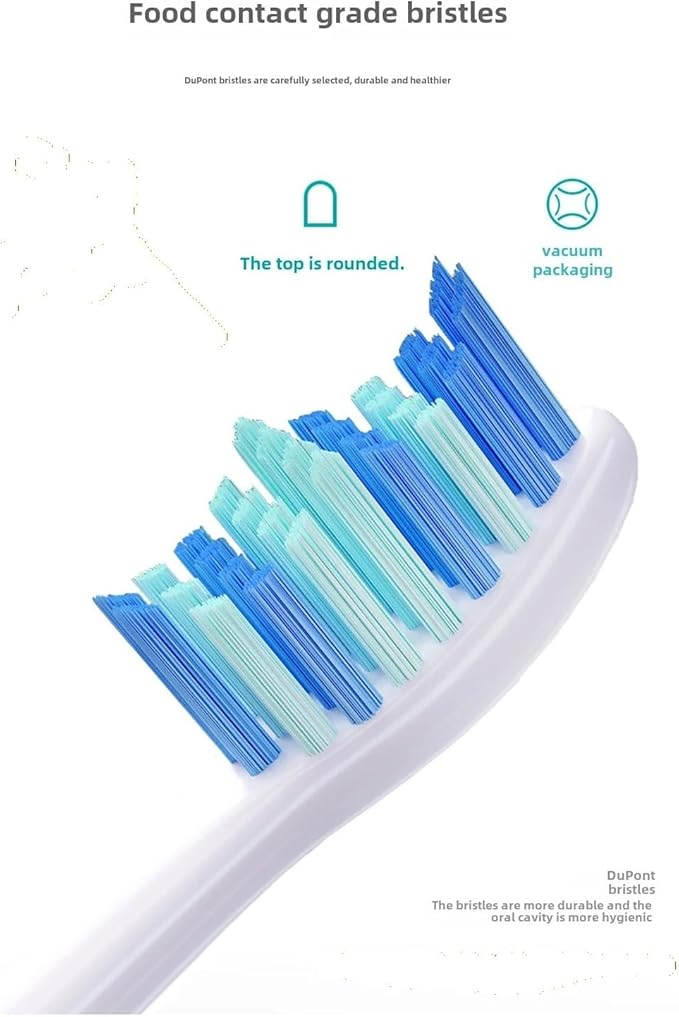 4 Pcs Replacement Brush Heads Compatible for HiLink Lebooo Electric Toothbrush Head Teeth Cleaner and Plaque Removal with Dust Cover(White)